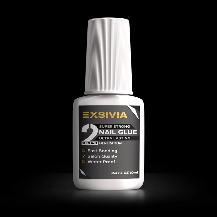 Exsivia 2nd Gen Super Strong Nail Glue – HEMA Free Brush On Glue EXSIVIA