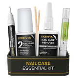 EXSIVIA Complete Nail Care Kit – Glue, Removers, Cuticle Oil & Tools