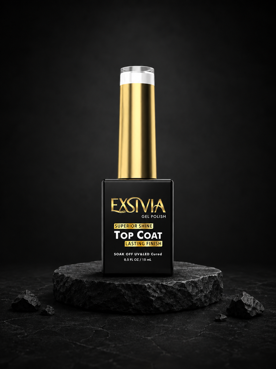 Nail Gel Top Coat, High Endless Glossy Shine EXSIVIA