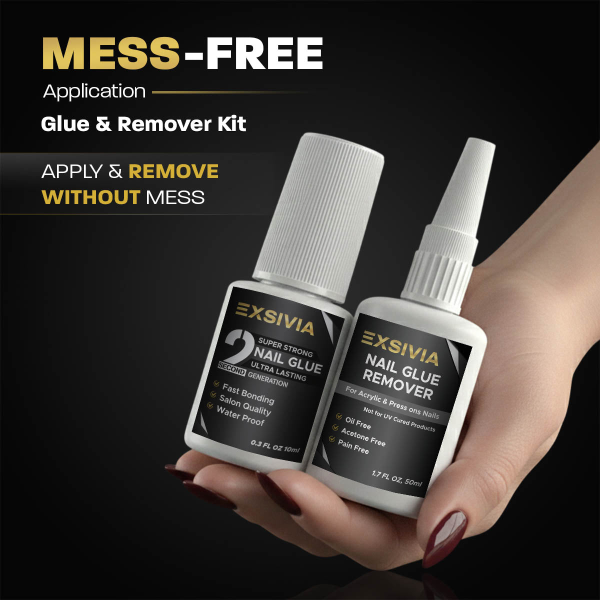 2nd generation Nail Glue & Nail Glue Remover EXSIVIA