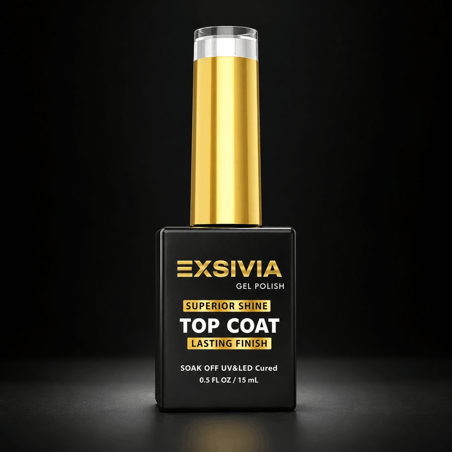 Nail Gel Top Coat, High Endless Glossy Shine EXSIVIA