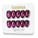 Purple cat eye nails