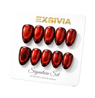 Red cat eye nails - EXSIVIA