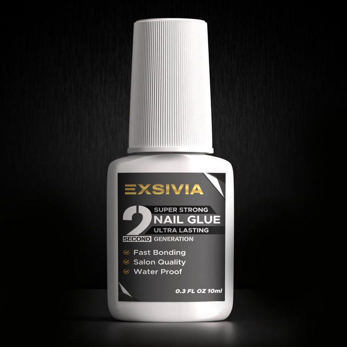 Exsivia 2nd Gen Super Strong Nail Glue – HEMA Free Brush On Glue EXSIVIA