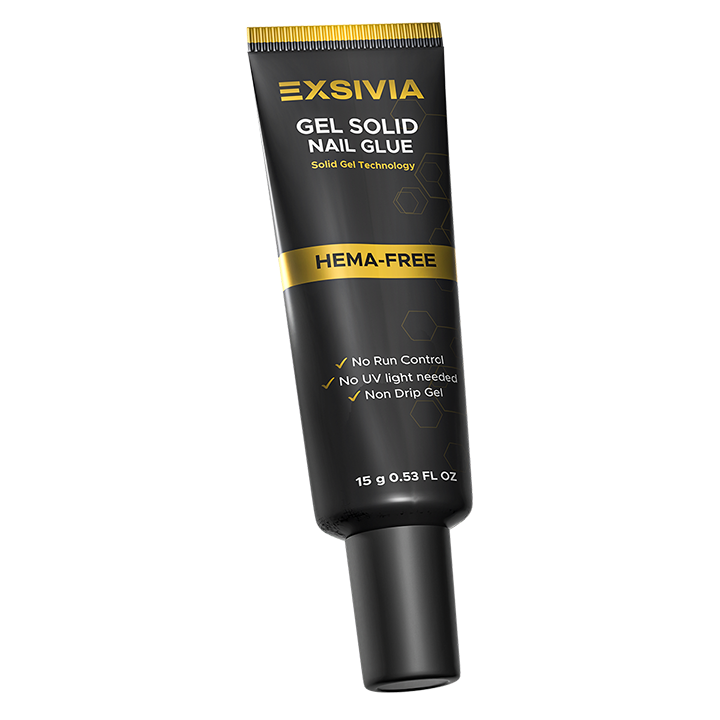 EXSIVIA Super Strong Semi Solid Nail Glue 15g for All Nail Types, Press On Nails, Acrylic Nails and Nail Tips, Quick Drying, Long Lasting, No UV Light Needed, Thick No-Drip Adhesive EXSIVIA