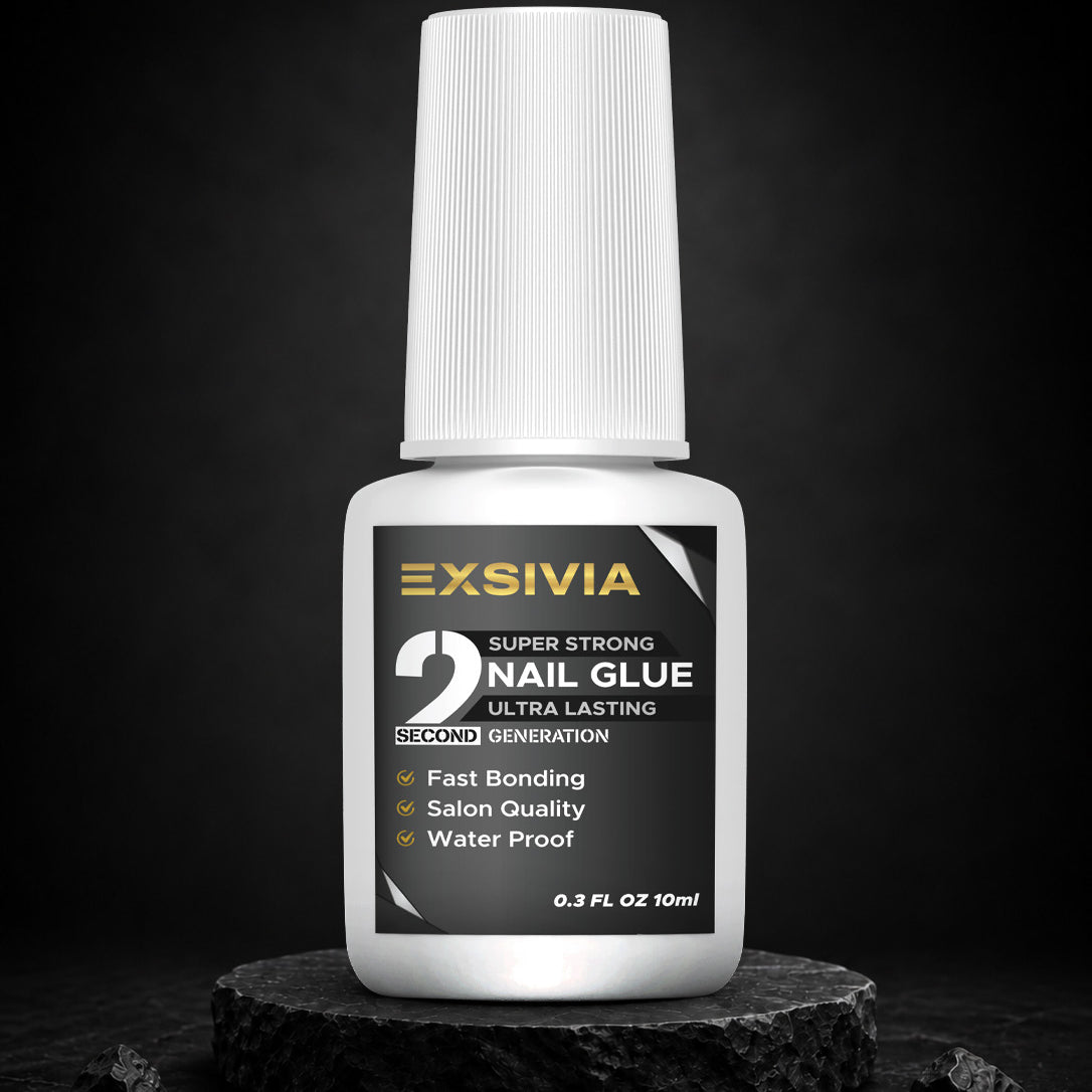 Exsivia 2nd Gen Super Strong Nail Glue – HEMA Free Brush On Glue EXSIVIA