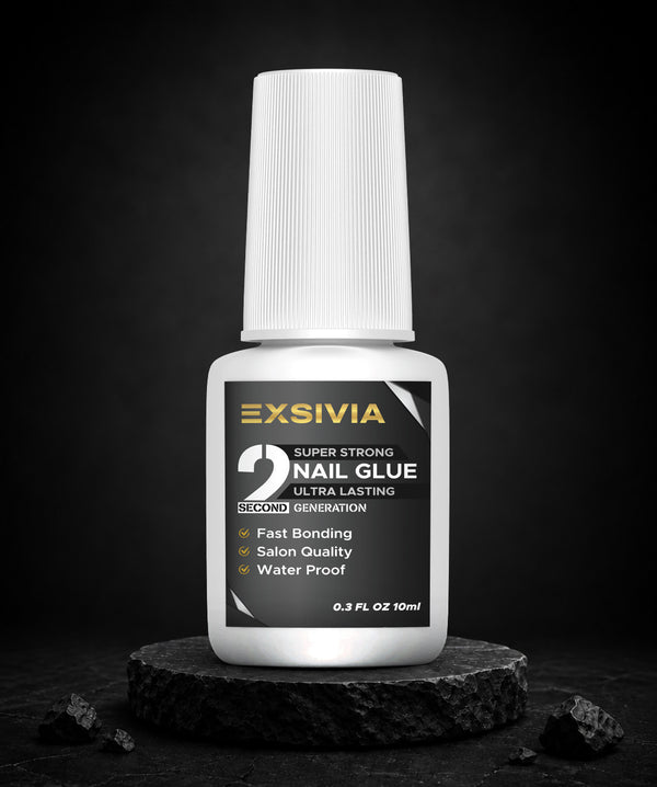 Exsivia 2nd Gen Super Strong Nail Glue – HEMA Free Brush On Glue EXSIVIA